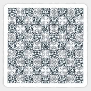 Portuguese blue tile pattern Sticker